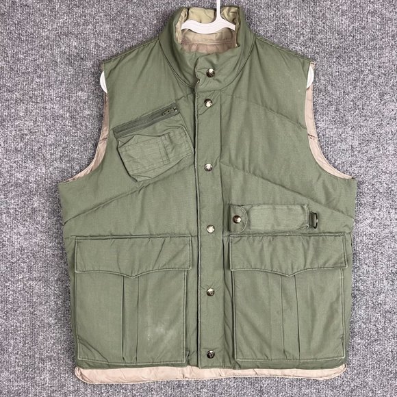 Camel Jackets & Coats Vintage Camel Vest Reversible Outdoor Green